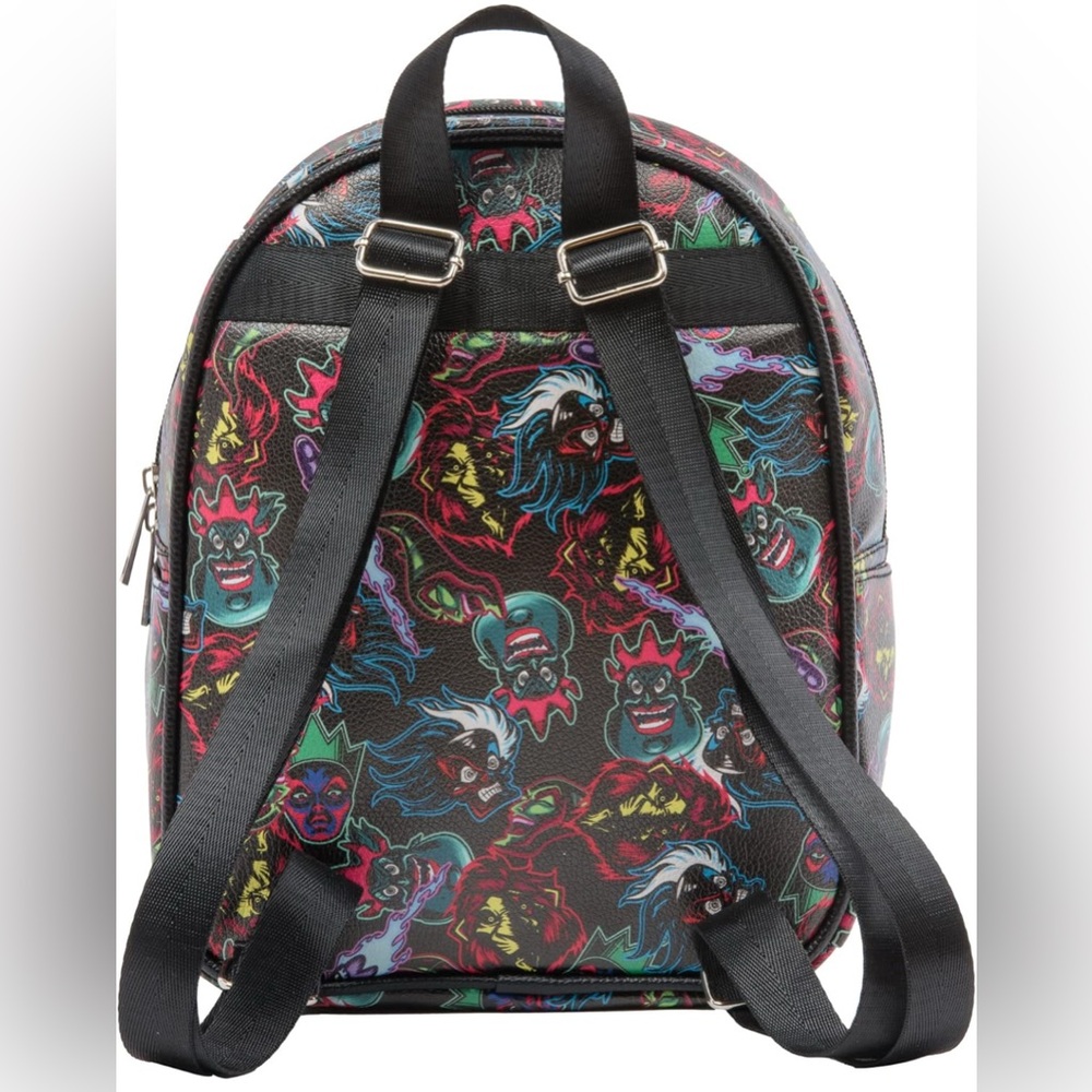 Disney Villains Mini Backpack W/ Allover Print & Vixen Zipper Pull - Picture 4 of 4